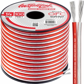 Marine 14 AWG Gauge Speaker Wire Cable, Tinned OFC (100 Feet) by Install Link speaker cable,audio wire,hi-fi speaker cord,