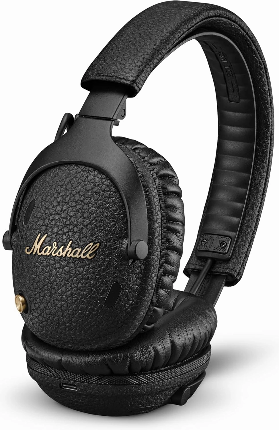 Marshall Monitor III A.N.C. Over-Ear Bluetooth Headphones - Active Noise Cancelling with Microphone | 100  Hrs Wireless Playtime | Lightweight, Foldable Design for Travel - Black noise cancelling headphones,ANC headphones,travel headphones,