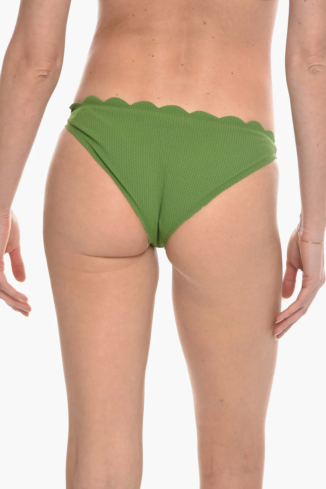 Marysia Reversible Santa Barbara Bikini Bottom With Scalloped Hem S Standard Size