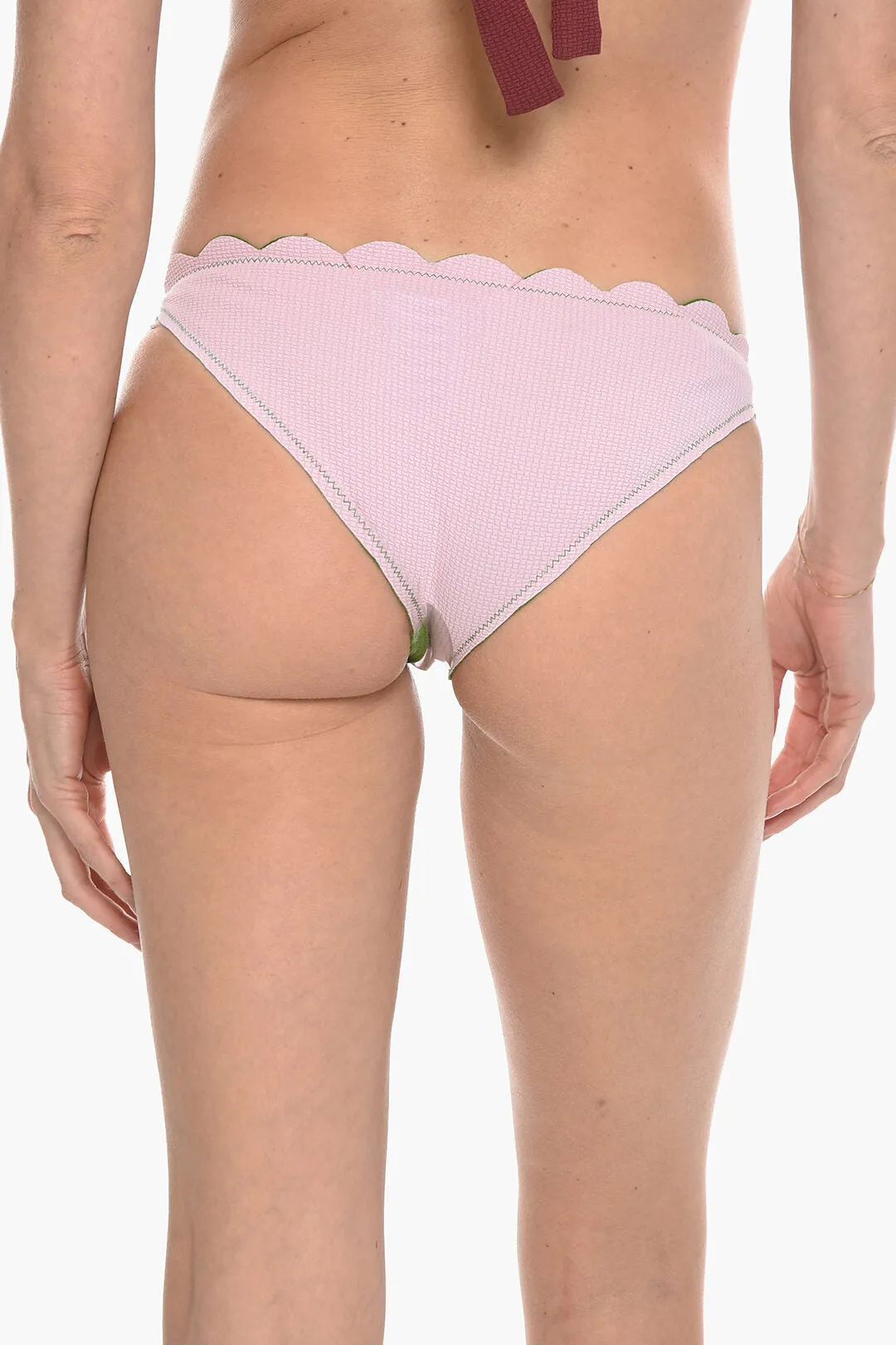 Marysia Reversible Santa Barbara Bikini Bottom With Scalloped Hem S Standard Size