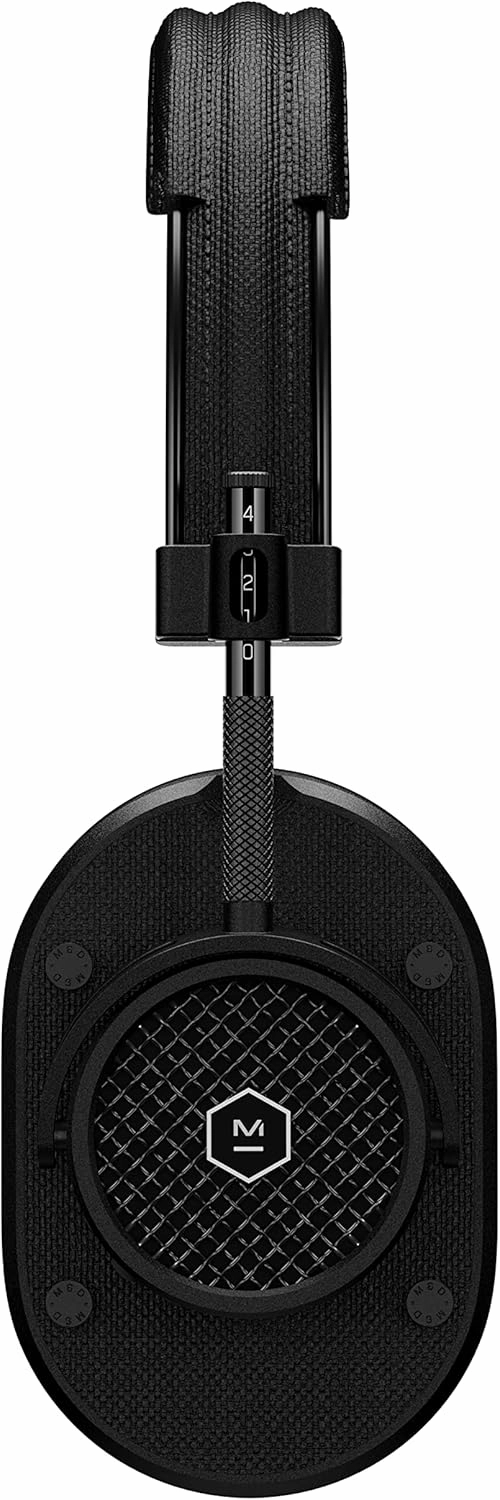 MASTER & DYNAMIC MH40 Over-Ear Wireless Headphones Gen II, Black Metal/Black Coated Canvas/Black Leather