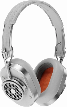 MASTER & DYNAMIC MH40 Over-Ear Wireless Headphones Gen II, Silver Metal/Gray Coated Canvas/Gray Leather over-ear headphones,closed back headphones,wireless studio cans,