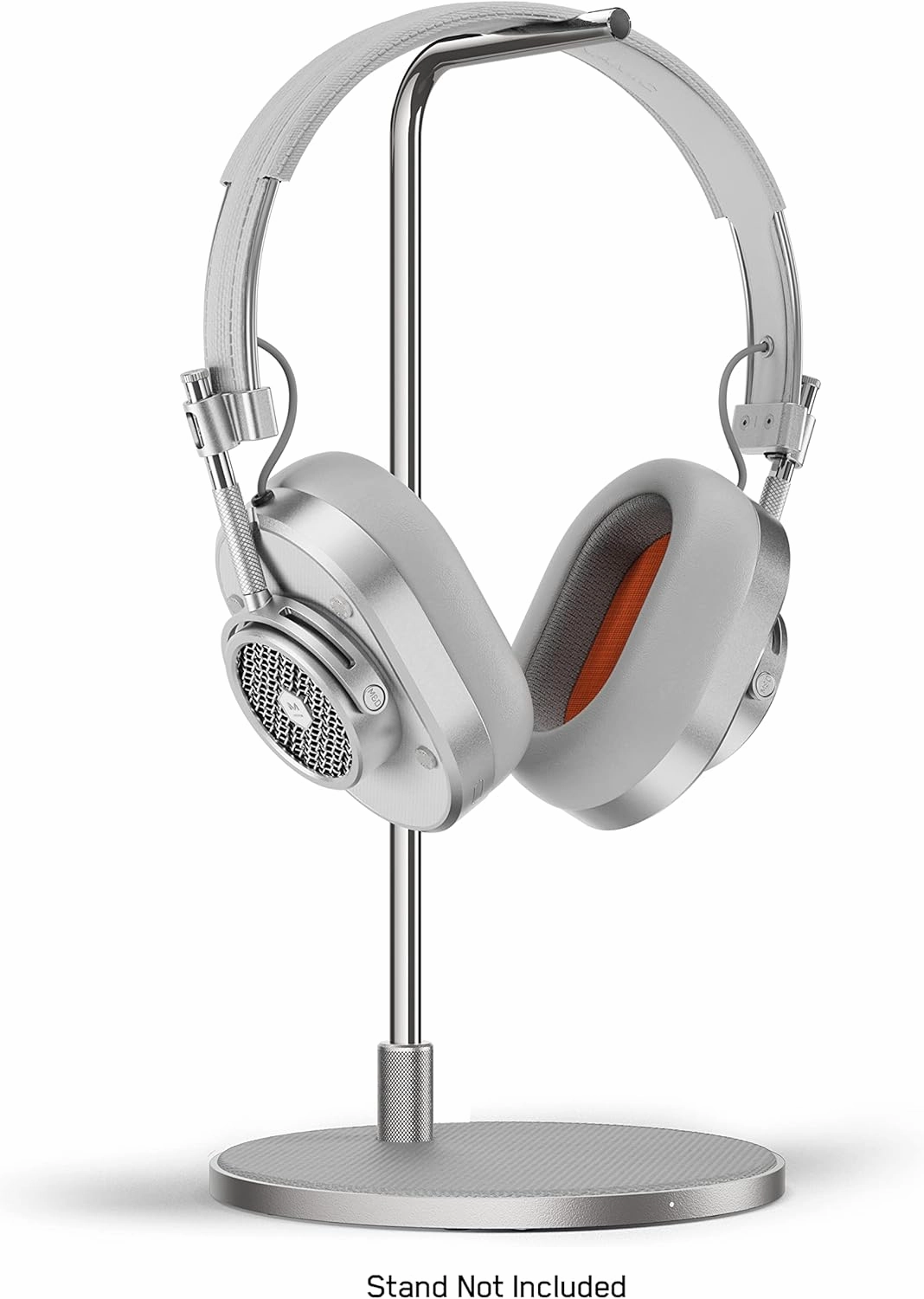 MASTER & DYNAMIC MH40 Over-Ear Wireless Headphones Gen II, Silver Metal/Gray Coated Canvas/Gray Leather