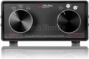MC3 2-IN-2-OUT XLR Balanced/RCA Converter Audio Selector Splitter Box Passive Preamp XLR to RCA Switch balanced output player,audiophile player,hi-res digital player,