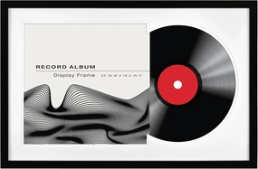 MCS Double Matte Record Album Frame, 16.5x25 Record Frame, Black Frame for LP Vinyl Record & Jacket Display (1-Pack) vinyl accessories,turntable parts,record player tools,