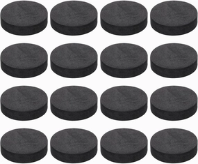 MECCANIXITY 16 Pcs Single Sided Speaker Isolation Feet Pads, 40mmx10mm Non Slip Foam Shock Absorption Base Pad Amplifier Stand Feet Mat for Speaker HiFi Home Theater Sound System, Black isolation pads,speaker feet,vibration dampeners,