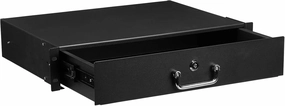 MECCANIXITY 2U Rack Mount Drawer for 17.3 Inch AV/Network/DJ Equipment Racks or Cabinets with Lock and Key music server,hi-fi media server,digital audio storage,
