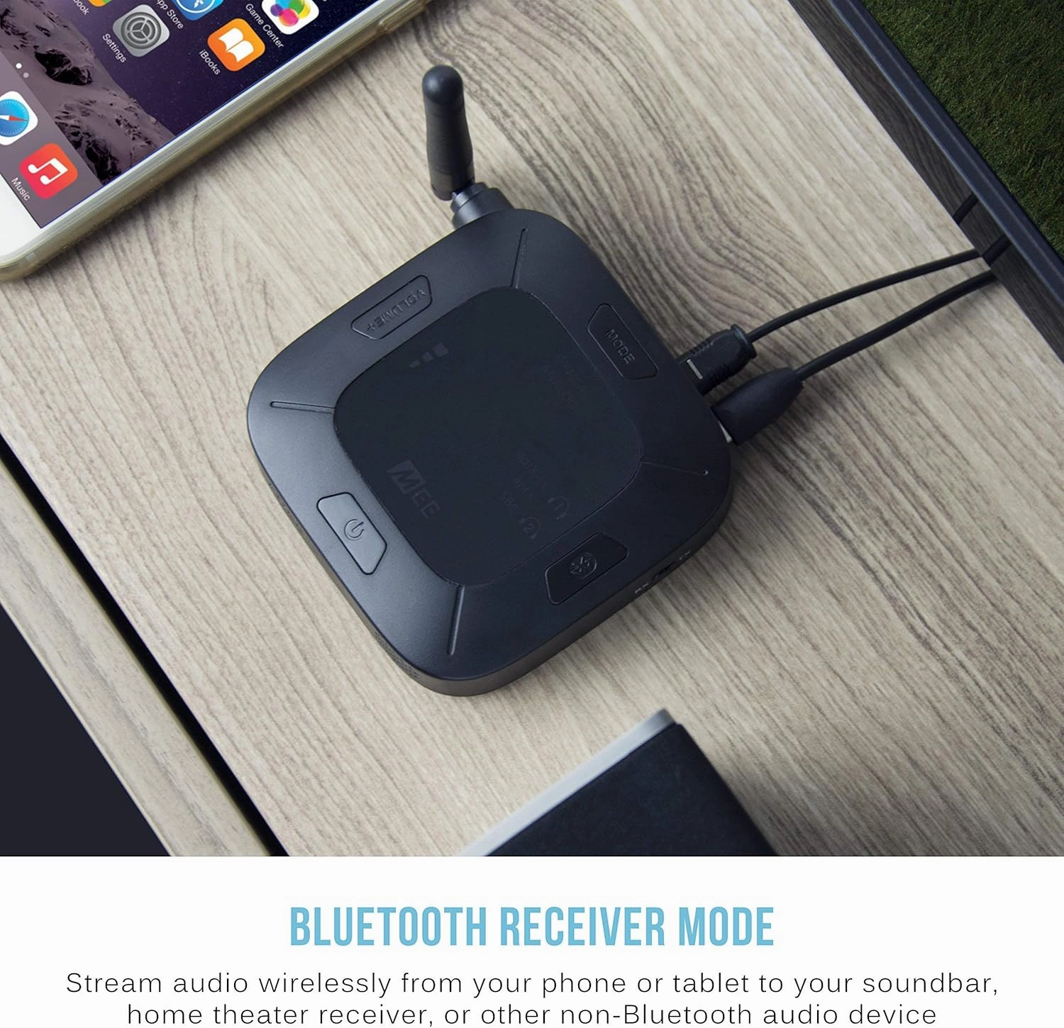 MEE audio Connect Hub Bluetooth Transmitter/Receiver with Audio Pass-Through for TV/Home Stereo with 3.5mm Jack/AUX/RCA/Optical Input; USB Multi-stream Bluetooth Adapter for Dual Headphones/Speakers