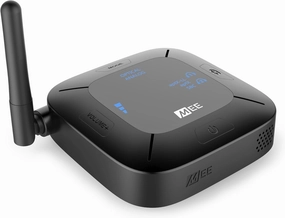 MEE audio Connect Hub Bluetooth Transmitter/Receiver with Audio Pass-Through for TV/Home Stereo with 3.5mm Jack/AUX/RCA/Optical Input; USB Multi-stream Bluetooth Adapter for Dual Headphones/Speakers smart audio hub,voice control speaker,Alexa compatible au