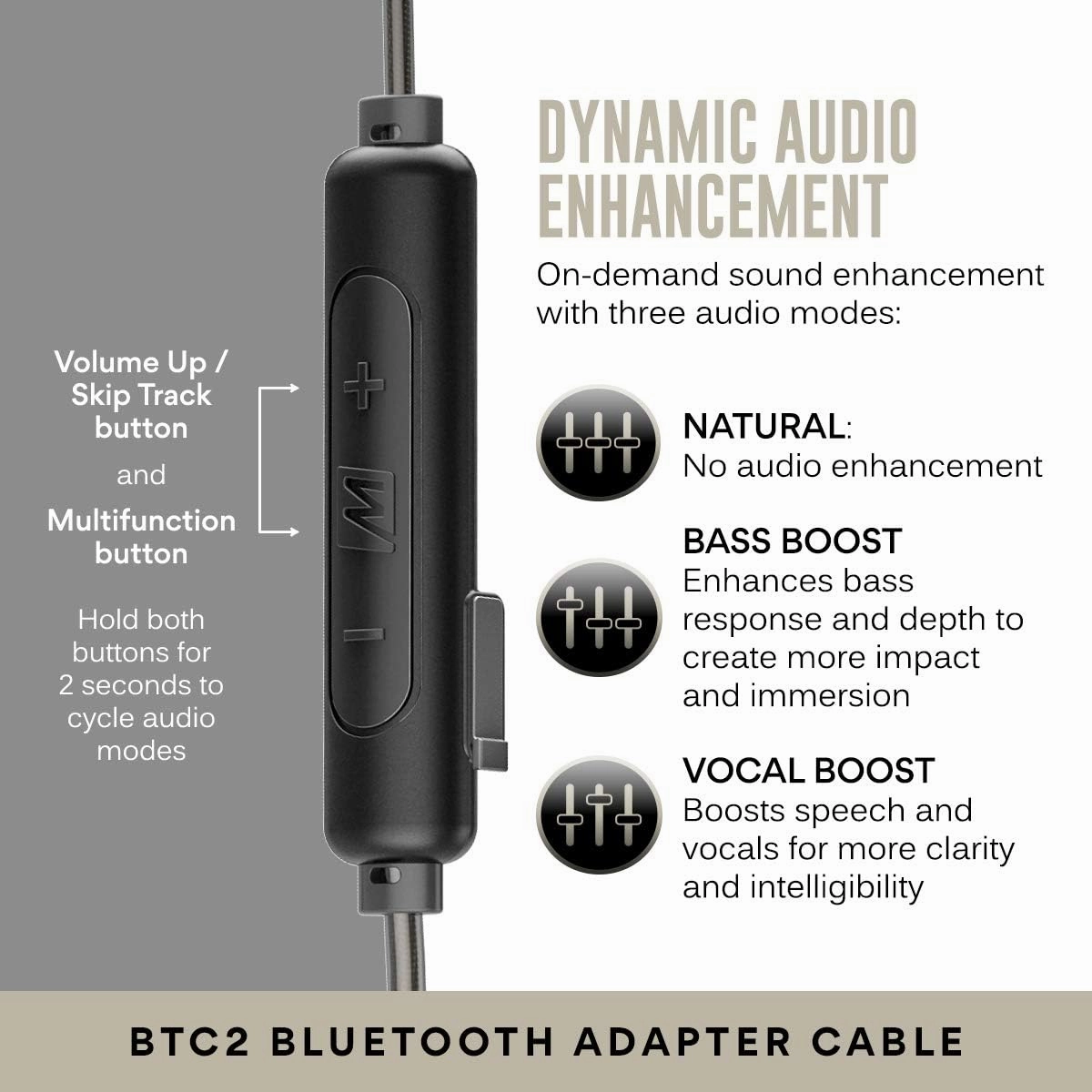 MEE audio M6 PRO Musicians' In-Ear Monitors Wired   Wireless Combo Pack: Includes Stereo Audio Cable and Bluetooth Audio Adapter (Clear) (CMB-M6PROBT-CL)
