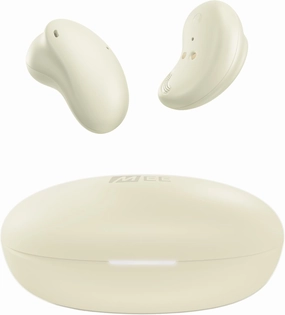 MEE audio Pebbles True Wireless Earbuds - Bluetooth 5.3 Low Profile in Ear Lightweight Headphones with Headset Microphone & Call Noise Reduction for Gym/Workouts/Sports and Gaming, Sandstone wireless earbuds,Bluetooth earphones,true wireless stereo,