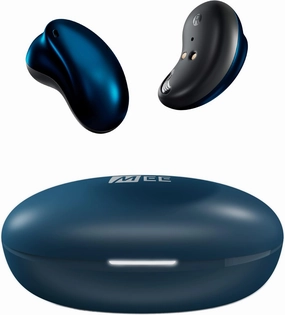 MEE audio Pebbles True Wireless Earbuds - Bluetooth 5.3 Low Profile in Ear Lightweight Headphones with Headset Microphone & Call Noise Reduction for Gym/Workouts/Sports and Gaming, Sapphire wireless earbuds,Bluetooth earphones,true wireless stereo,