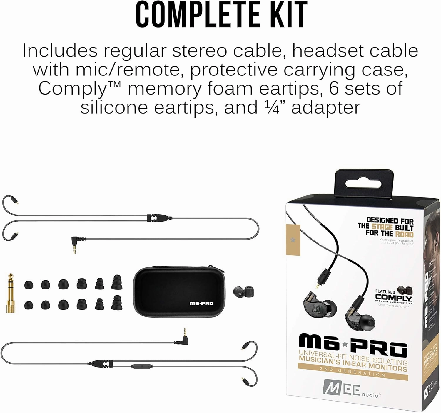 MEE audio Personalized M6 PRO in Ear Monitor Headphones for Musicians w/Engraved Metal Faceplates: Choose an Artwork and/or Add Custom Text, Noise Isolating Professional Earbuds w/Replaceable Cables