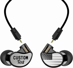 MEE audio Personalized M6 PRO in Ear Monitor Headphones for Musicians w/Engraved Metal Faceplates: Choose an Artwork and/or Add Custom Text, Noise Isolating Professional Earbuds w/Replaceable Cables in-ear monitors,hi-fi IEMs,studio earphones,