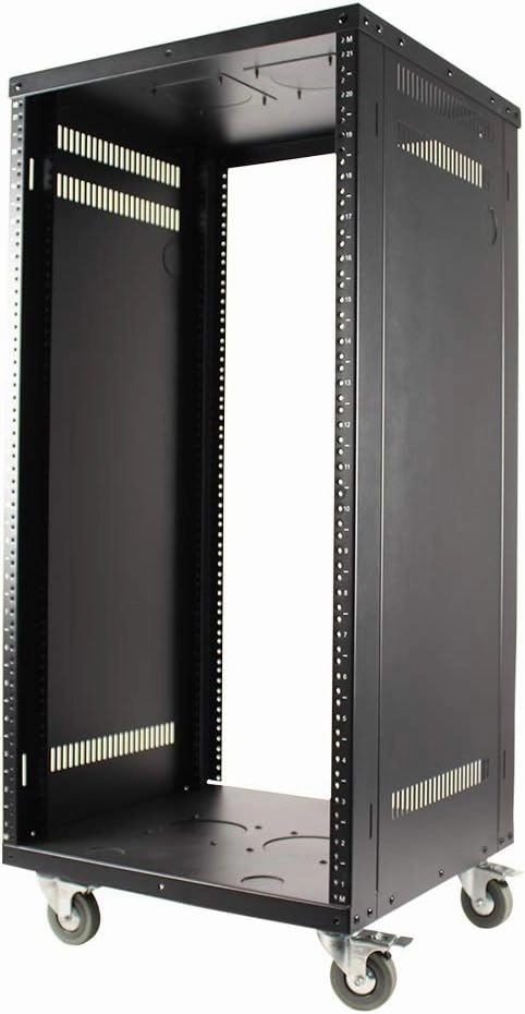 Metal AV Rack with Casters, 21U music server,hi-fi media server,digital audio storage,