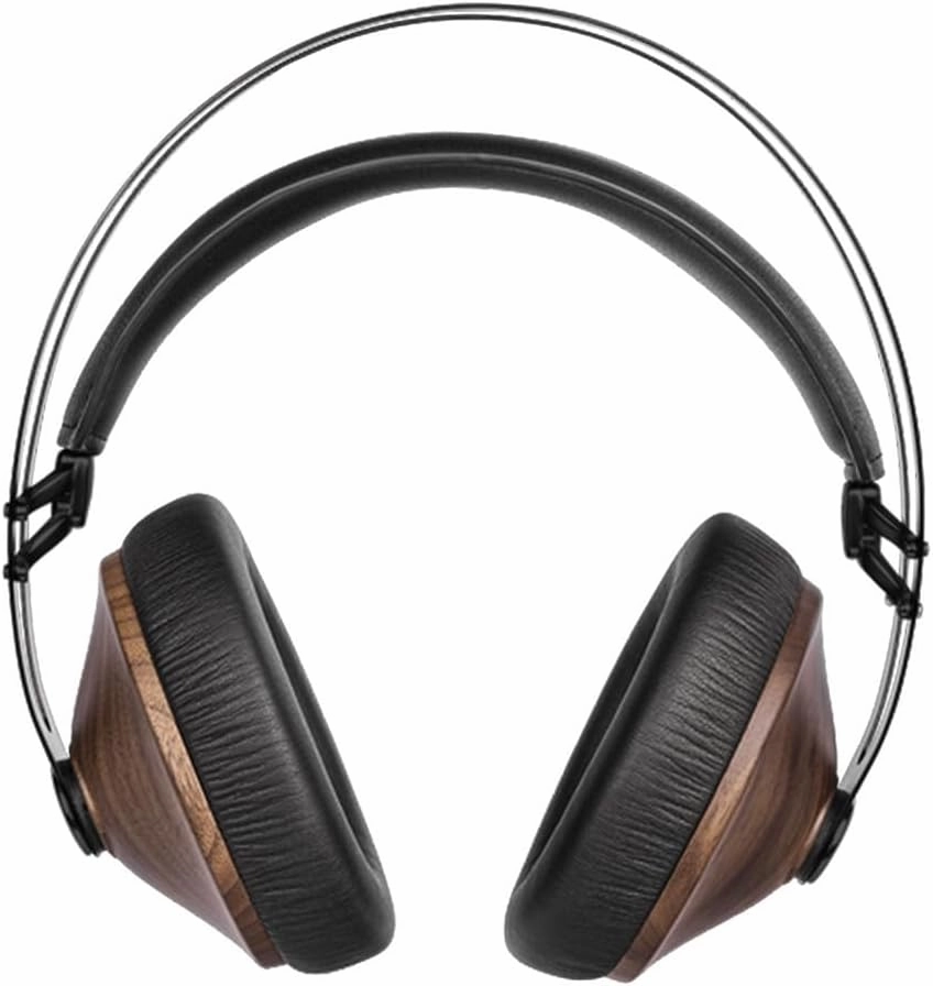 Meze 99 Classics Wired Wooden Closed Back Over Ear Headphones with Microphone (Walnut/Black)