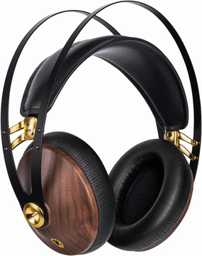 MEZE AUDIO | 99 Classics Walnut Gold | Wooden Closed-Back Headphones for Audiophiles | Gaming | Podcasts | Home Office | Wired Over-Ear Headphones with Mic and Self Adjustable Headband audiophile headphones,high-end headphones,studio over-ear,