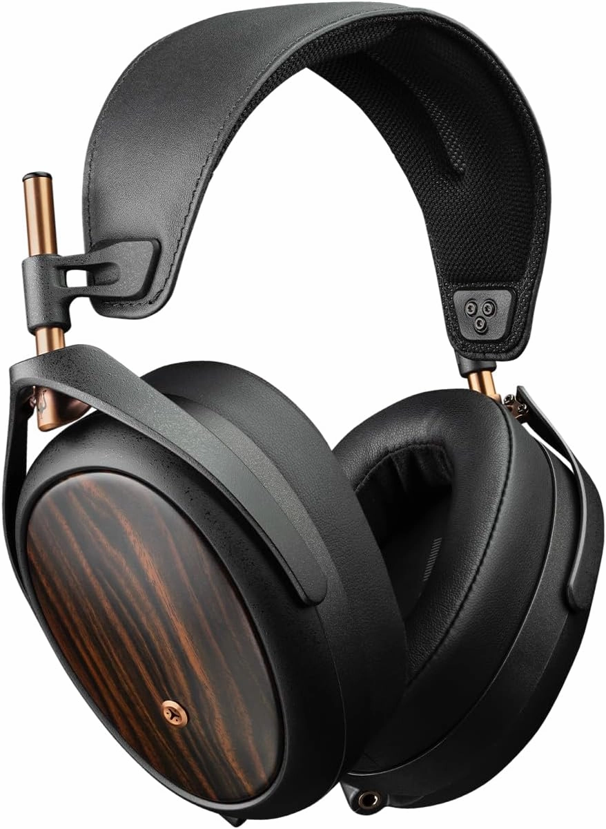 MEZE AUDIO | LIRIC 2nd Generation | Wired Over-Ear Closed-Back Planar Magnetic Headphones for Audiophiles | Macassar Ebony Wood Earcups | Detachable Magnetic Earpads | Premium Braided Cable Included audiophile headphones,high-end headphones,studio over-ear