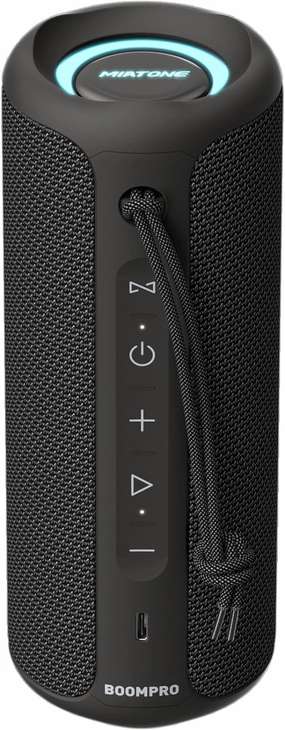 MIATONE Bluetooth Speakers 36W Portable Speaker with Stereo Sound Bass, Bluetooth 5.3 Wireless USB Type C Outdoor, 5000mAh 24H Playtime IPX7 Waterproof, Color Lights Speaker (Black) wireless speakers,portable Bluetooth speaker,multiroom speaker,