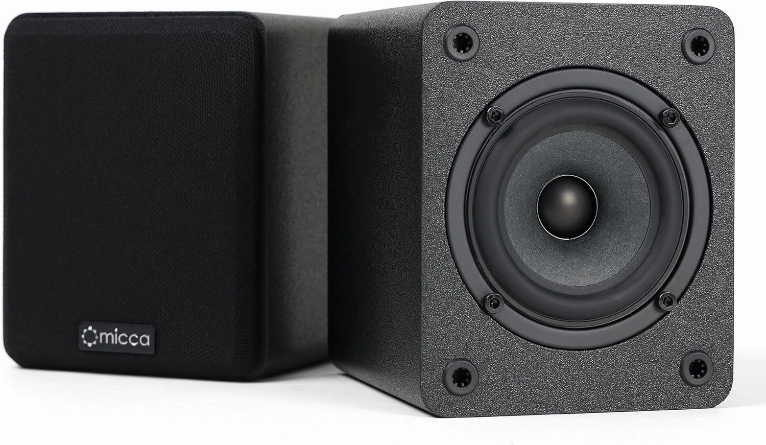 Micca COVO-S 2-Way Passive Bookshelf Speakers, Amplifier Required, Not for Turntable, 3-Inch Woofer, 0.75-Inch Tweeter, Wall Mountable, Pair, Black bookshelf speakers,compact stereo speakers,hi-fi shelf speakers,