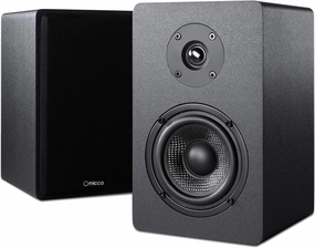 Micca PB42X Powered Bookshelf Speakers, 30-Watt RMS Power, Active Near Field Studio Monitors, 2-Way (Black, Pair) studio monitors,nearfield speakers,mixing reference monitors,