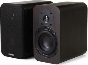 Micca RB42 Reference Bookshelf Speaker with 4-Inch Woofer and Silk Tweeter (Dark Walnut, Pair) (Renewed) bookshelf speakers,compact stereo speakers,hi-fi shelf speakers,