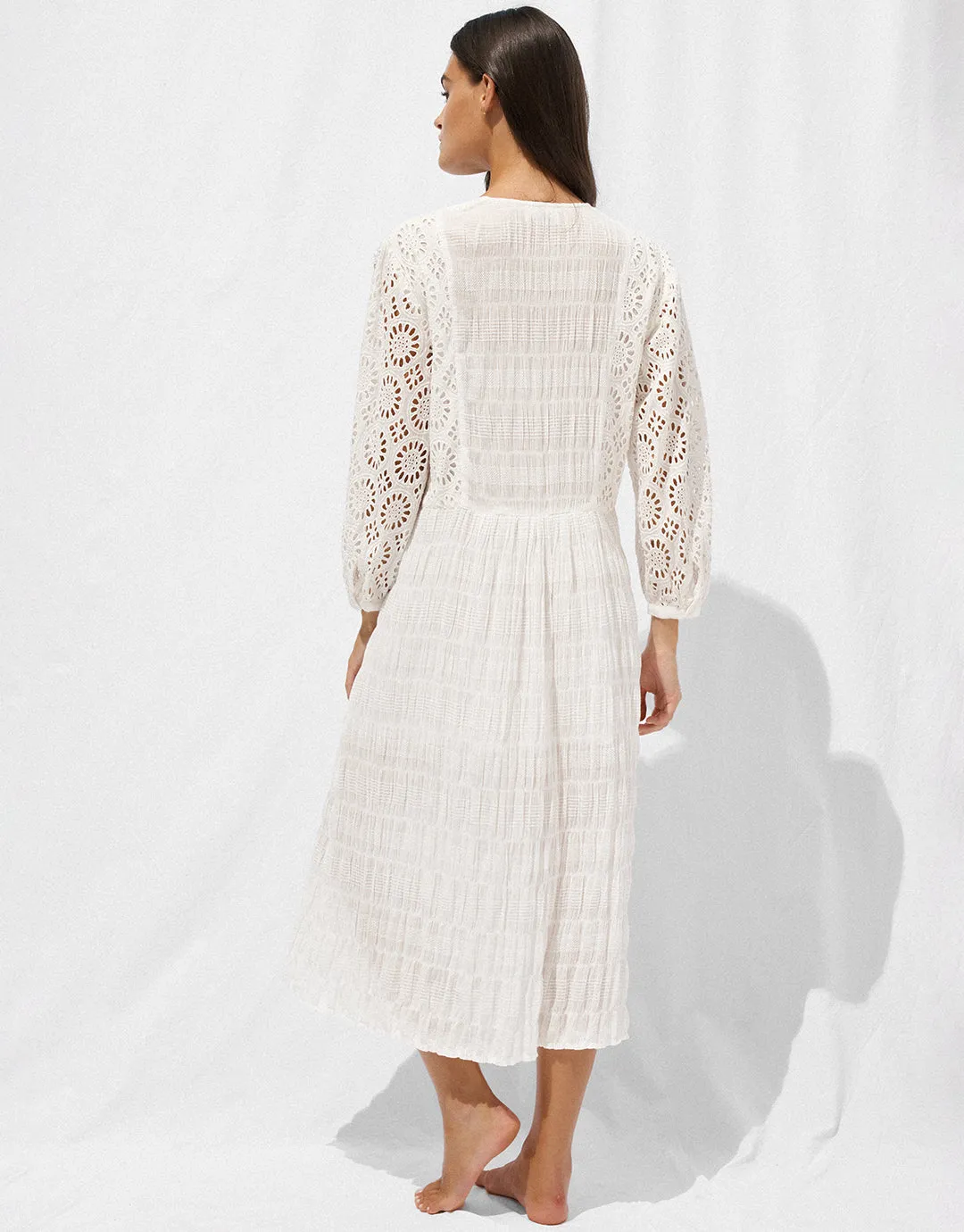 Midi Beach Dress - Optic White