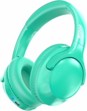 MIDOLA Bluetooth Headphones Over Ear 68H Playtime 6 EQ Wireless Headset with Microphone HiFi Stereo Foldable Lightweight Deep Bass for Travel Home Office Cellphone Cyan over-ear headphones,closed back headphones,wireless studio cans,