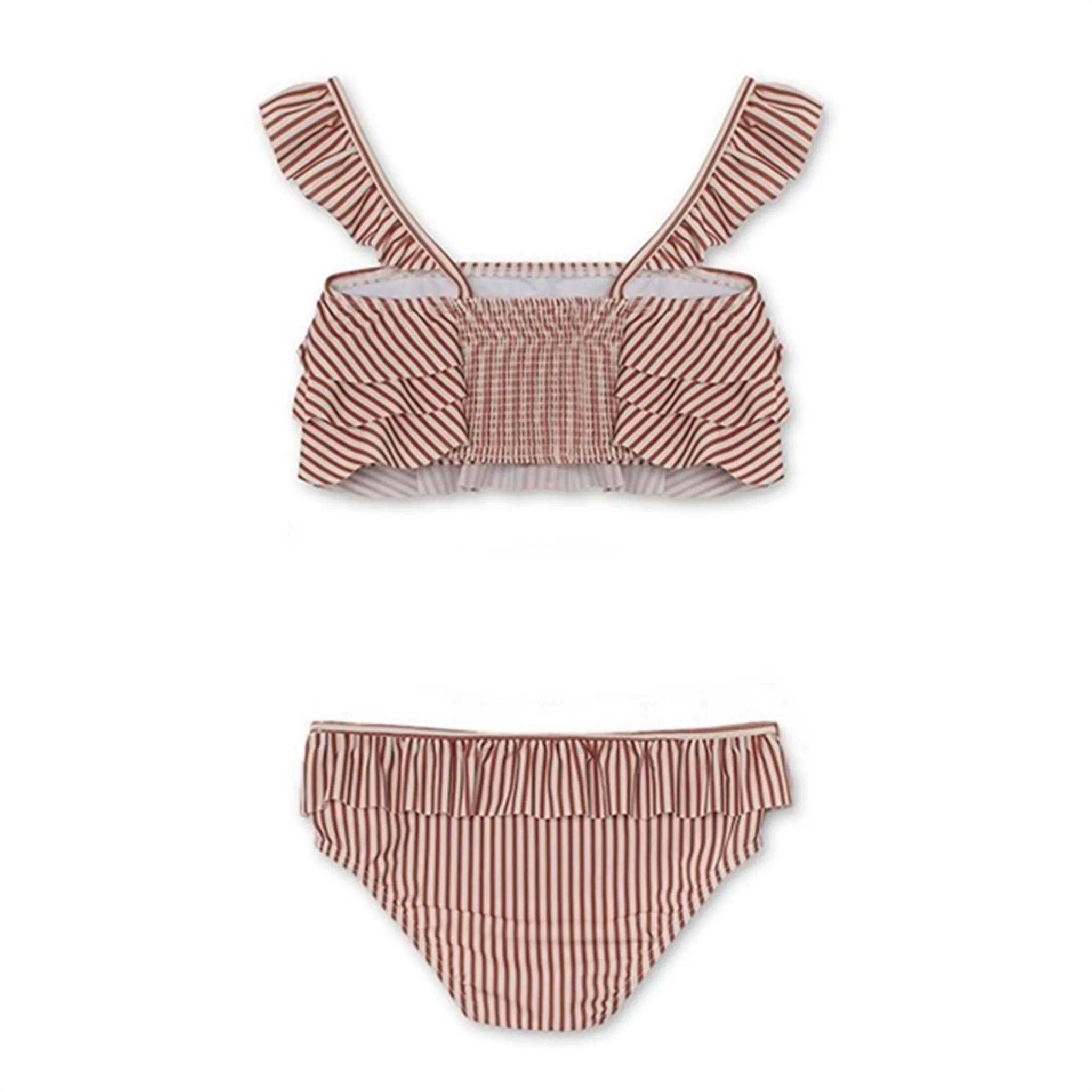 MINI A TURE Guilia Printed UV50 Bikini Acorn Brown Stripes