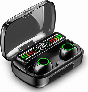 Mini Wireless Earbuds Bluetooth 5.3 in Ear Light-Weight Headphones Built-in Microphone, IPX5 Waterproof, Immersive Premium Sound Long Distance Connection Headset with Charging Case, Black wireless earbuds,Bluetooth earphones,true wireless stereo,