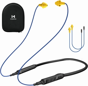 MIPEACE Bluetooth Earplug Headphones, Neckband Ear Protection Work earbuds-29db Noise Reduction Safety Headphones with Replacement Buds,19 Hour Battery for Lawn Mowing DIY(Blue) TWS earbuds,compact wireless buds,Bluetooth ear tips,