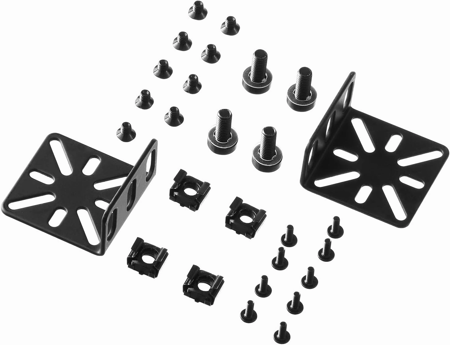 MokerLink Rack Mount Kit for 17.3 inch Wide Switches, Adjustable Hole Distance, Universal Kit, Compatible for Most Cisco, NETGEAR, Dell, D-Link, Linksys, HP, TRENDnet, Buffalo Tech Products rackmount gear,audio rack equipment,studio rackmounts,