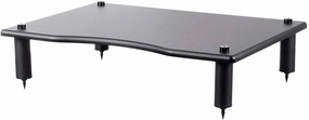 Monolith 124795 Amplifier/Component Stand, 23.8 x 16.7 x 4.7 Compatible with Bose, Polk, Sony, Yamaha, Pioneer & Others, Black audio rack,hi-fi component stand,media shelf,