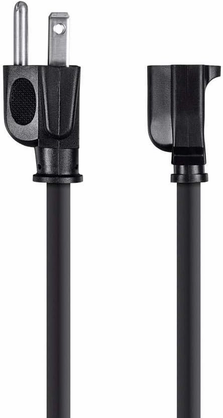 Monoprice 105300 10ft 16AWG Power Extension Cord Cable, 13A (NEMA 5-15P to NEMA 5-15R), Black - 13A