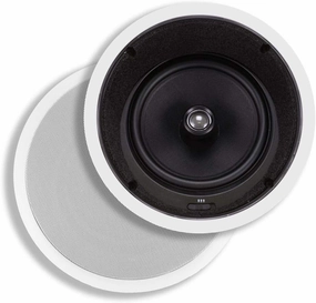 Monoprice 2-Way Aramid Fiber in-Ceiling Speakers - 8 Inch (Pair) Titanium Silk Dome Tweeters - Caliber Series soundbar,TV speaker bar,home theater soundbar,
