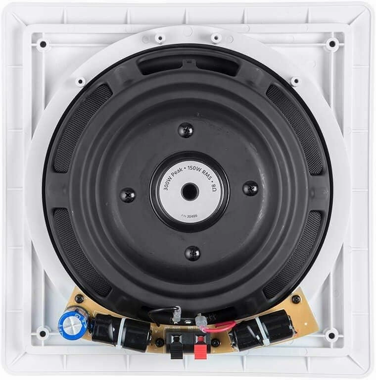 Monoprice Fiber In-Wall Speaker - 10 Inch, 300W Subwoofer, Easy Installation And Paintable Grill - Caliber Series
