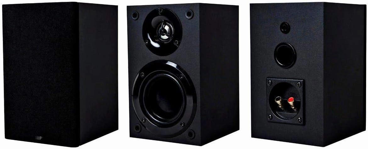 Monoprice Premium 5.1 Channel Home Theater System with Subwoofer - 100 Watt Speakers, 200 Watt Subwoofer, Black
