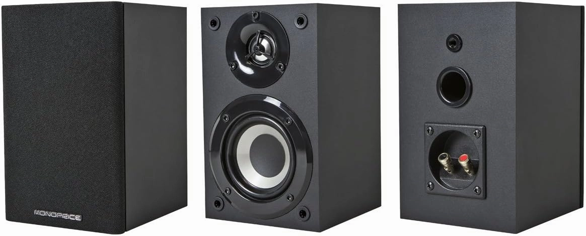 Monoprice Premium 5.1 Channel Home Theater System with Subwoofer - 100 Watt Speakers, 200 Watt Subwoofer, Black