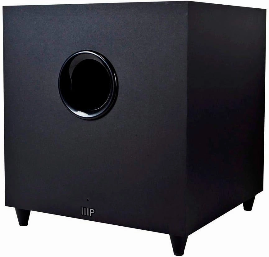 Monoprice Premium 5.1 Channel Home Theater System with Subwoofer - 100 Watt Speakers, 200 Watt Subwoofer, Black