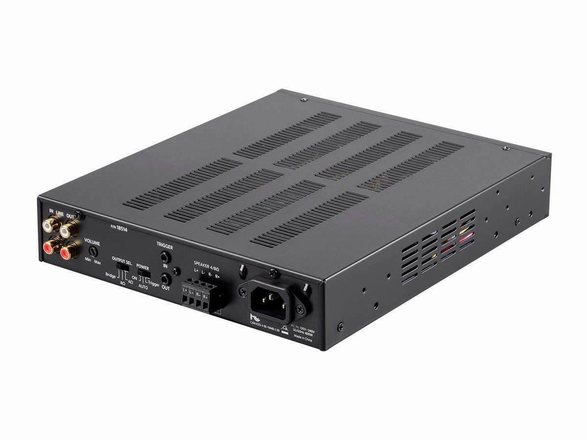 Monoprice Unity 200-Watt Bridgeable Power Amp - ClassD Amplifier, 12-Volt Input/Output Triggers, Rack Mountable