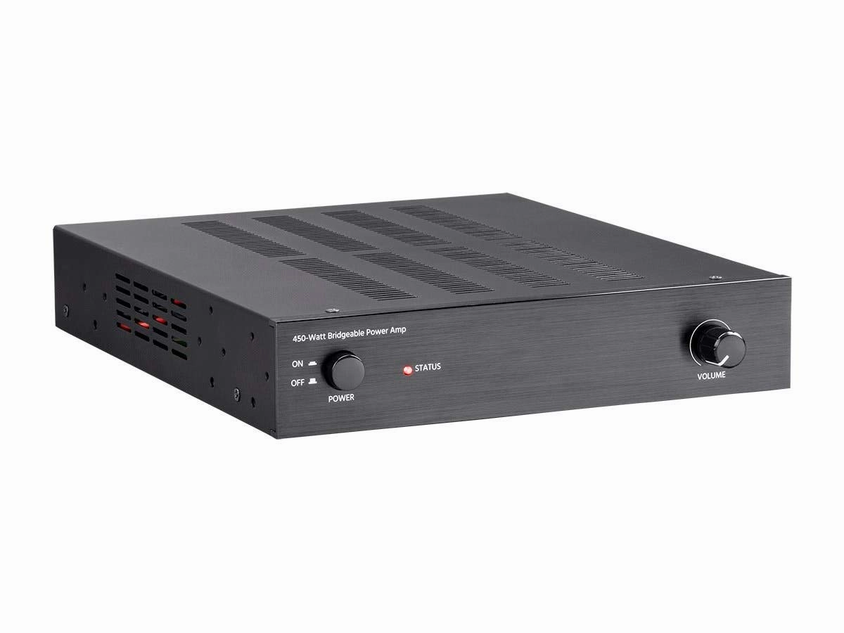 Monoprice Unity Power Amplifier - 450 Watt, Bridgeable, Class D, Stereo Speaker Output, Black