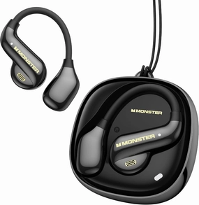 Monster Open Ear AC390 Headphones, Bluetooth 6.0 Earbuds with Stereo Sound, Wireless Headphones 24H Playtime, IPX5 Waterproof, Rotating Charging Case with Lanyard, Ultra-Light Open Ear Earbuds wireless earbuds,Bluetooth earphones,true wireless stereo,