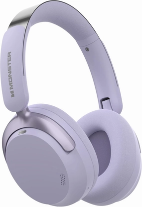 Monster Persona 3rd ANC Active Noise Canceling Headphones, Over-Ear Wireless Bluetooth Headphones with 6 Mics, 70H Playtime and 3 EQ Modes, Deep Bass, Foldable Comfort Design for Travel, Purple over-ear headphones,closed back headphones,wireless studio can