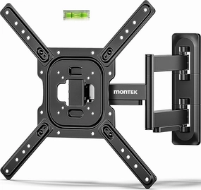 monTEK Full Motion TV Wall Mount for 2365 Inch Flat & Curved TVs and Monitors, Swivel & Tilt Articulating Bracket, Max VESA 400x400mm, Holds up to 77 lbs, Perfect Center Design speaker wall mount,audio bracket,AV wall mounting,