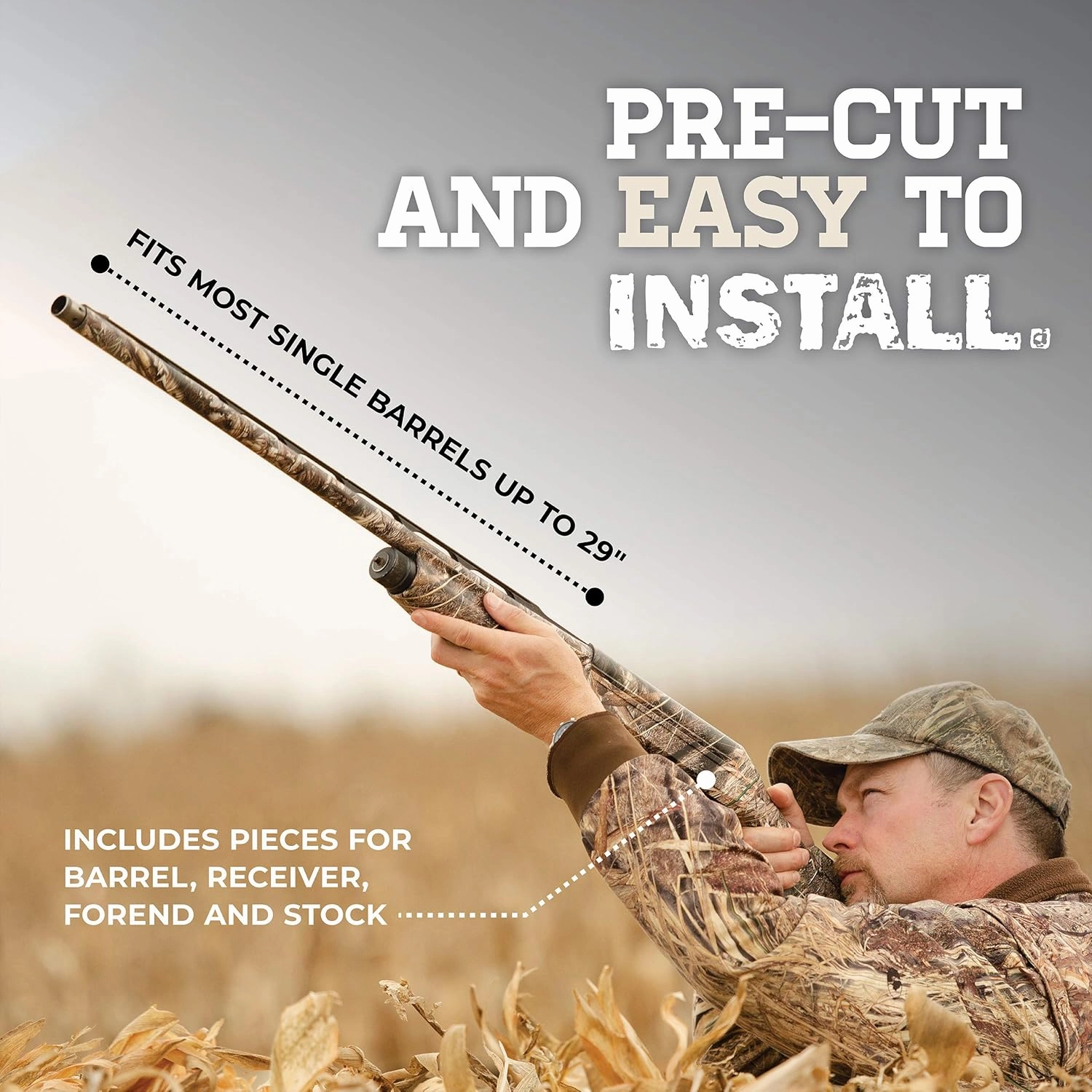 Mossy Oak Graphics - 14004-R-TS Treestand Camouflage Gun Skin Kit - Easy to Install Precut Vinyl Wraps and Matte Finish - Rifle Kit