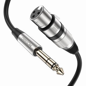 MOSWAG XLR Female Balanced Interconnect Quarter TRS Microphone Cable 1M/3.28FT for Dynamic Microphone, Speaker, Microphone Amplifier,Audio Sound Consoles,Mixer mixer console,audio mixing desk,DJ console,