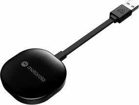 Motorola Sound MA1, The Only Google Authorized Wireless Android Auto Car Adapter, Smartphone to Screen Wireless Bridge Car Accessories, USB Type-A wireless audio bridge,Bluetooth transmitter,WiFi audio link,