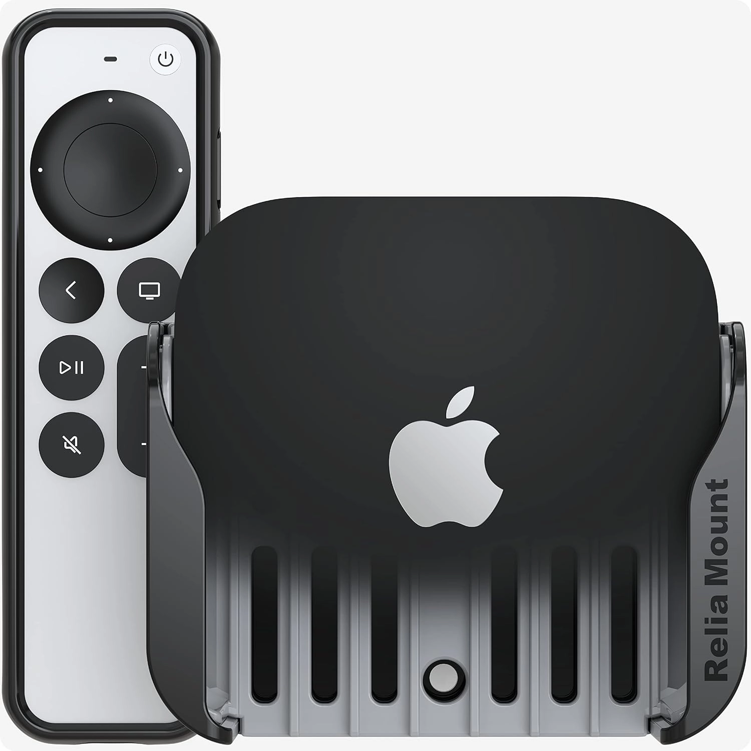Mount for Apple TV (Black and Dark Gray Apple TV Mount Plus Black Case) speaker wall mount,audio bracket,AV wall mounting,