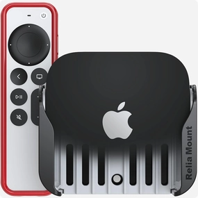 Mount for Apple TV (Black and Light Gray Apple TV Mount Plus Red Case) speaker wall mount,audio bracket,AV wall mounting,