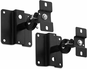 Mount-It! Speaker Mount for Wall and Ceiling, Low Profile Heavy Duty, Anti-Theft, Universal for Channel Surround Sound and Satellite Speakers, Black, 2 Mounts soundbar,TV speaker bar,home theater soundbar,
